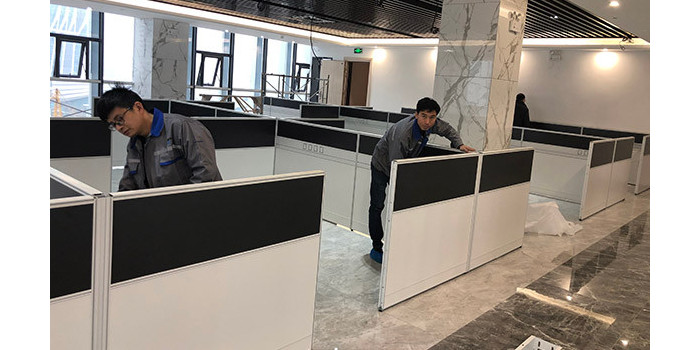 智賢達辦公室家具現場施工圖